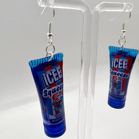 Icee Earrings - Icee Squeeze Candy Mini Brands Earrings - Snack Earrings - Picture 2 of 6